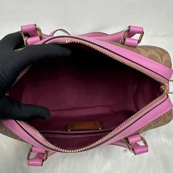 Coach Rowan Satchel Bag Crossbody In Signature Canvas CV961 NWT - Picture 10 of 12